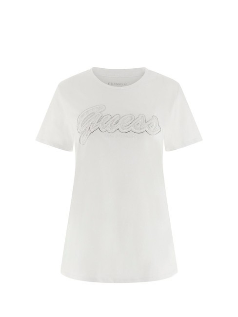 SS SCRIPT LACE LOGO EASY  T-shirt en coton blanc pur - T-shirt