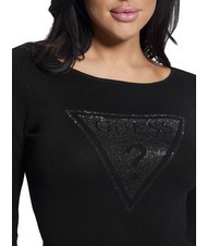 GUESS LS TRIANGLE  T-shirt avec logo jetbla - Chandails pour femmes - 3