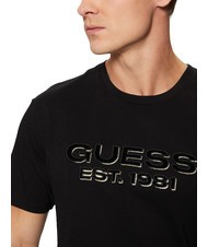 GUESS SS BSC VELVET LOGO  T-shirt en coton jetbla - T-shirt - 3