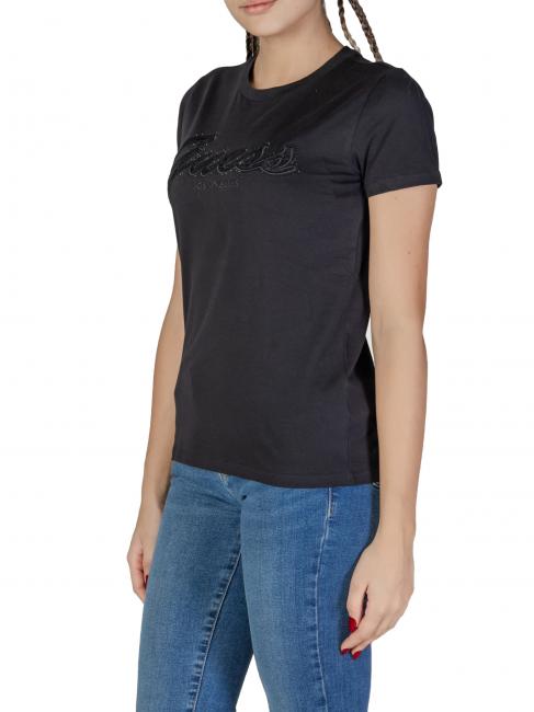 SS SCRIPT LACE LOGO EASY  T-shirt en coton jetbla - T-shirt