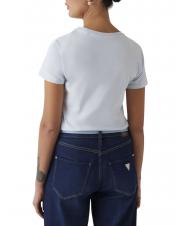 GUESS SS SCRIPT LACE LOGO EASY  T-shirt en coton bleu des voies respiratoires - T-shirt - 2