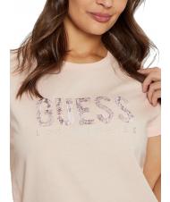 GUESS SS CN PYTHON T-shirt en coton rose doux - T-shirt - 3