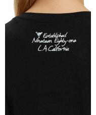 GUESS SS CN TRIANGLE FLOWER T-shirt en coton jetbla - T-shirt - 4