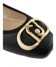 LIUJO DAFNE 04 Ballerines en cuir noir - Chaussures Femme - 4