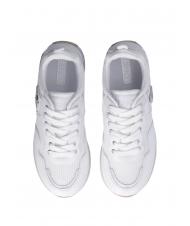 LIUJO MAXI WONDER 01 Baskets à plateforme en cuir et mesh blanche - Chaussures Femme - 3