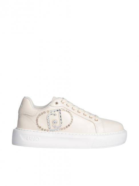 KYLIE 32 Baskets avec logo bijou Ivoire - Chaussures Femme