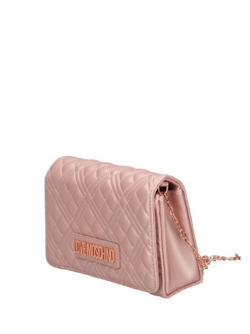 QUILTED Pochette avec bandoulière en chaîne poudre - Sacs pour Femme