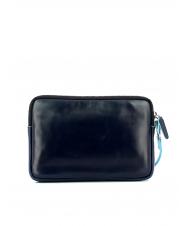 PIQUADRO BLUE SQUARE Pochette en cuir avec manchette bleu - Sacs en Bandoulières pour Homme - 3