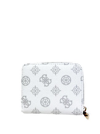 LAUREL Peony Mini portefeuille zippé logo blanc - Portefeuilles Femme