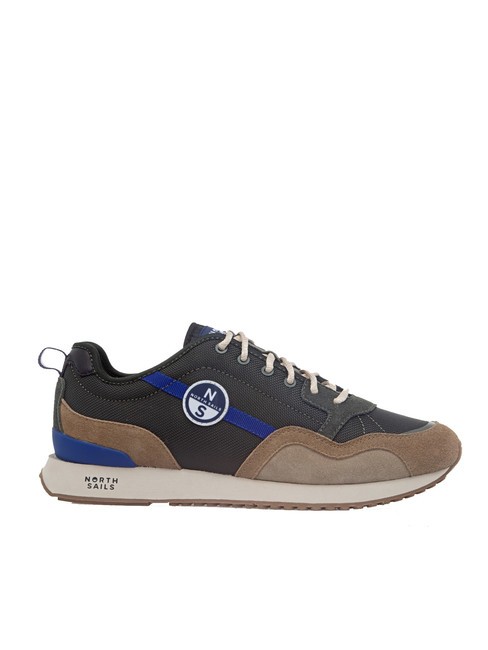 HORIZON JET Baskets vert militaire-marron clair-bleu royal010 - Chaussures Homme