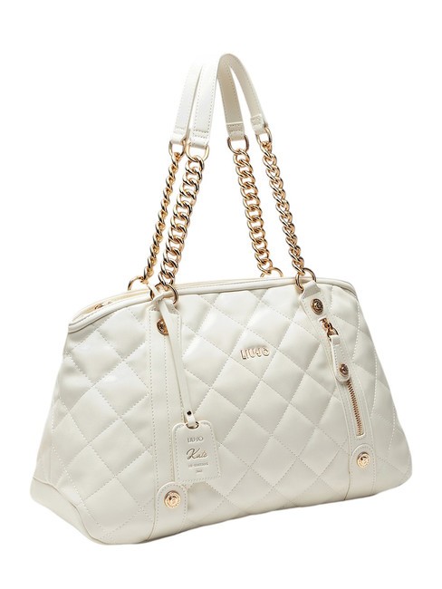 KATE Sac matelassé avec anses chaîne crème - Sacs pour Femme