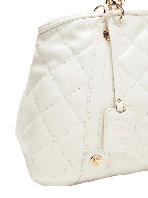 KATE Sac matelassé avec anses chaîne crème - Sacs pour Femme