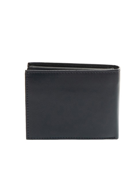 PLAIN Portefeuille en cuir avec porte-monnaie bleu - Portefeuilles Homme