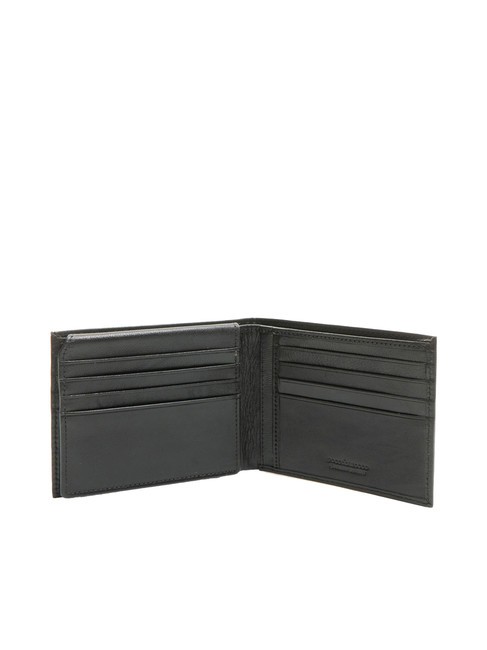 PLAIN Portefeuille en cuir à rabat noir - Portefeuilles Homme