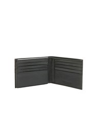 ROCCOBAROCCO PLAIN Portefeuille en cuir à rabat noir - Portefeuilles Homme - 3