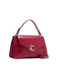 COCCINELLE C-ME CALF COCKER Sac porte-documents en cuir avec bandouli&egrave;re sangria - Sacs pour Femme - 2