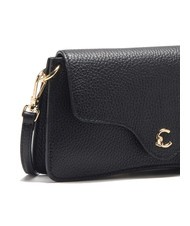 COCCINELLE C-ME Sac en cuir martelé à rabat Noir - Sacs pour Femme - 3