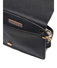 COCCINELLE C-ME Sac en cuir martelé à rabat Noir - Sacs pour Femme - 4