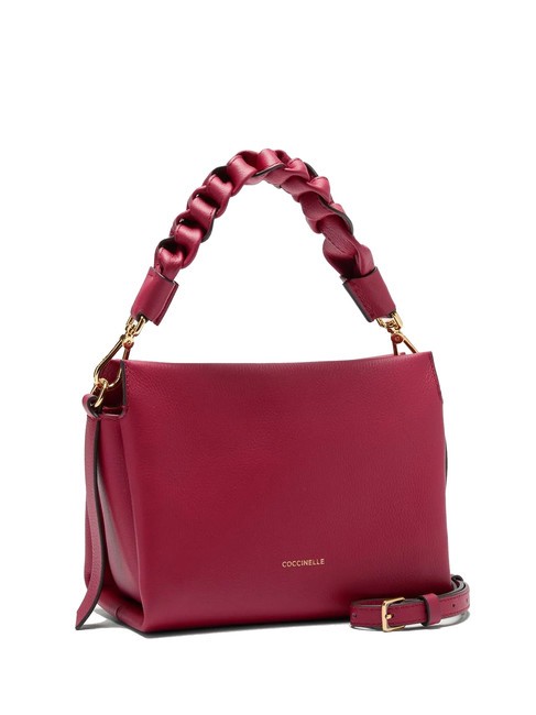 BOHEME GRANA DOUBLE Sac &agrave; main, avec bandouli&egrave;re, en cuir sangria/peau - Sacs pour Femme