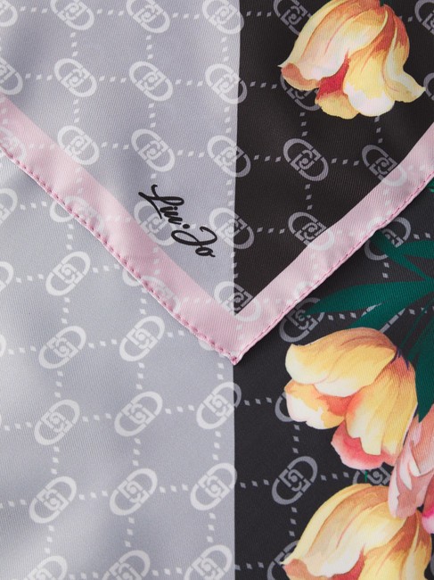 FLOWER CORNER Foulard NOIR - Écharpes