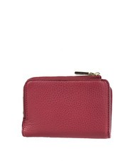 COCCINELLE METALLIC SOFT Petit portefeuille en cuir sangria - Portefeuilles Femme - 3