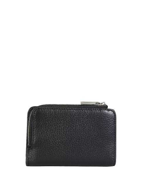 METALLIC SOFT Petit portefeuille en cuir Noir - Portefeuilles Femme