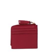 COCCINELLE TASSEL Porte-cartes zipp&eacute; en cuir martel&eacute; - Portefeuilles Femme
