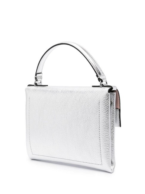 ARLETTIS Mini sac en cuir textur&eacute; ARGENT - Sacs pour Femme