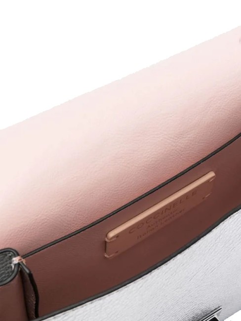 ARLETTIS Mini sac en cuir textur&eacute; ARGENT - Sacs pour Femme