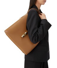 FURLA GOCCIA Sac bandouli&egrave;re en cuir Brandy - Sacs pour Femme - 6