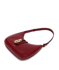 FURLA GOCCIA Sac bandouli&egrave;re en cuir martel&eacute; CERISE d - Sacs pour Femme - 5