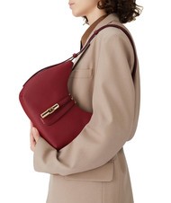 FURLA GOCCIA Sac bandouli&egrave;re en cuir martel&eacute; CERISE d - Sacs pour Femme - 6