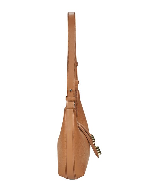 GOCCIA Sac bandoulière en cuir martelé Brandy - Sacs pour Femme