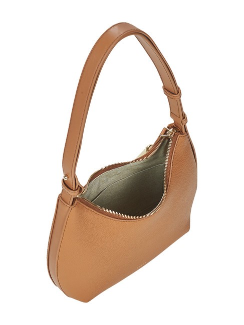 GOCCIA Sac bandoulière en cuir martelé Brandy - Sacs pour Femme