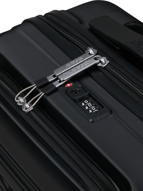 FLASHLINE Chariot cabine avec pochette pour ordinateur portable 15,6" ombre noire - Valises cabine