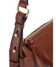 THE BRIDGE FEDORA Sac bandouli&egrave;re en cuir &agrave; rabat MARRON - Sacs pour Femme - 3