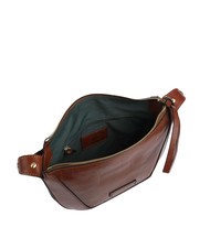 THE BRIDGE FEDORA Sac bandouli&egrave;re en cuir &agrave; rabat MARRON - Sacs pour Femme - 4