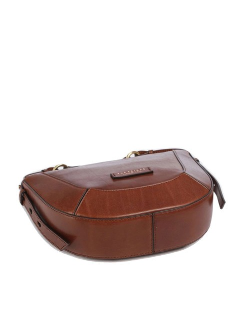 FEDORA Sac bandouli&egrave;re en cuir &agrave; rabat MARRON - Sacs pour Femme