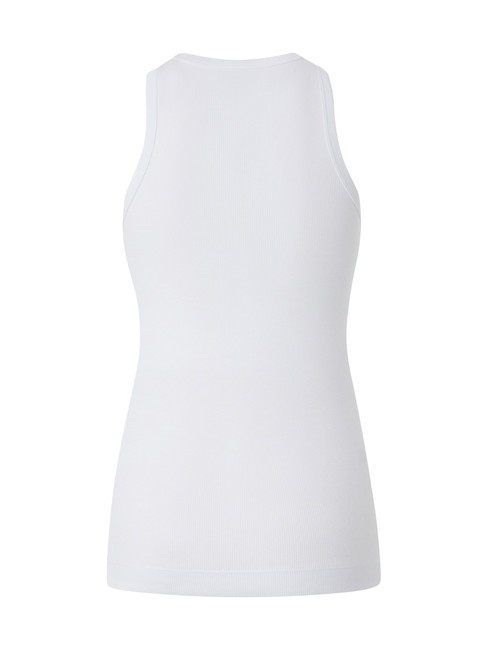 CALCOLATORE Débardeur côtelé blanc brillant - T-shirt