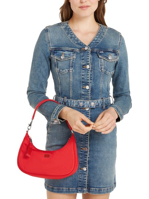 TOMMY JEANS ICONIC Sac &agrave; bandouli&egrave;re rouge chaud - Sacs pour Femme