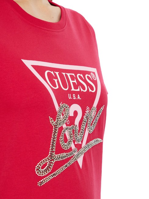 SS CN TRIANGLE LOVE T-shirt en coton rouge sauvage - T-shirt