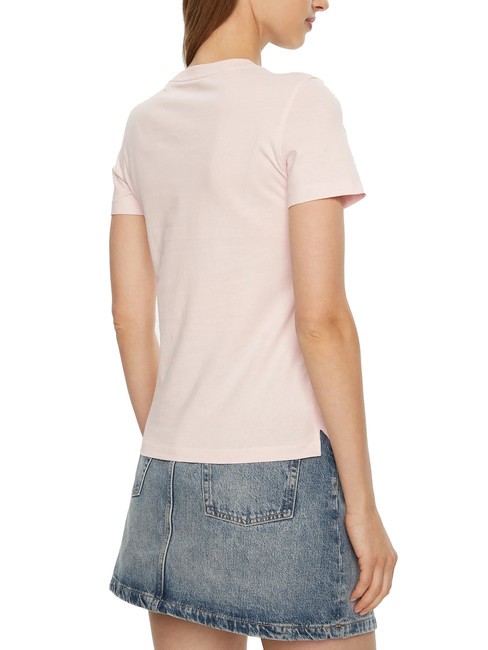 SS CN TRIANGLE LOVE T-shirt en coton rose discret - T-shirt