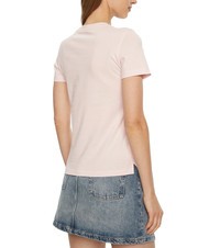 GUESS SS CN TRIANGLE LOVE T-shirt en coton rose discret - T-shirt - 2