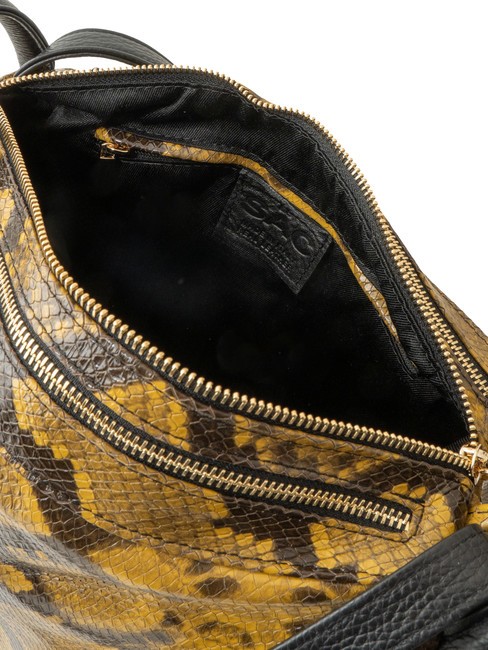 TRIO Sac à dos en cuir de python St python marron - Sacs pour Femme