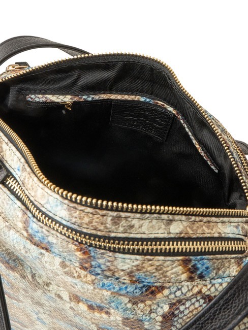 TRIO Sac à dos en cuir de python St python gris - Sacs pour Femme