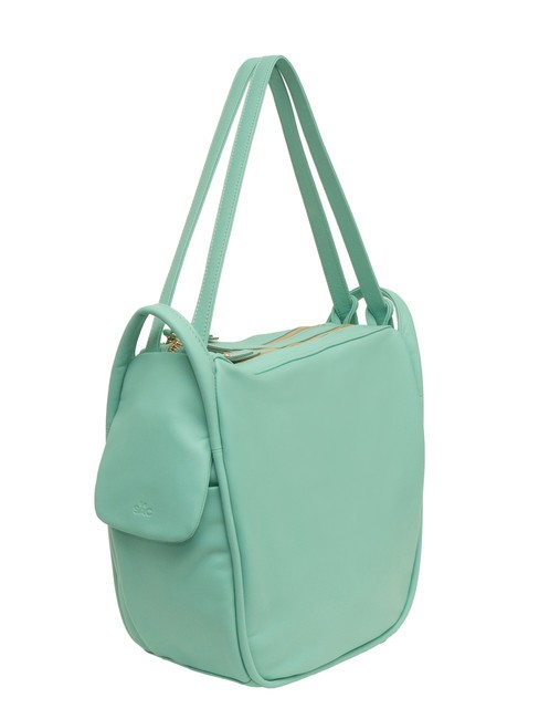 TRIO Sac à dos en cuir nappa vert sauge clair - Sacs pour Femme