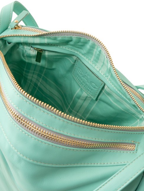 TRIO Sac à dos en cuir nappa vert sauge clair - Sacs pour Femme