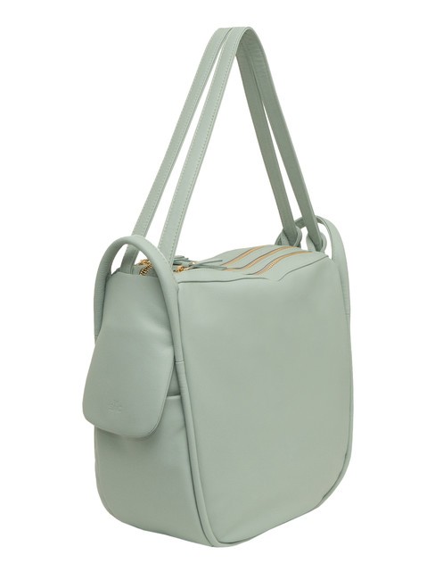 TRIO Sac à dos en cuir nappa vert sauge moyen - Sacs pour Femme