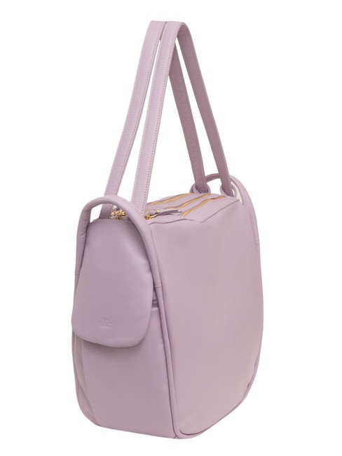 TRIO Sac à dos en cuir nappa lilas - Sacs pour Femme