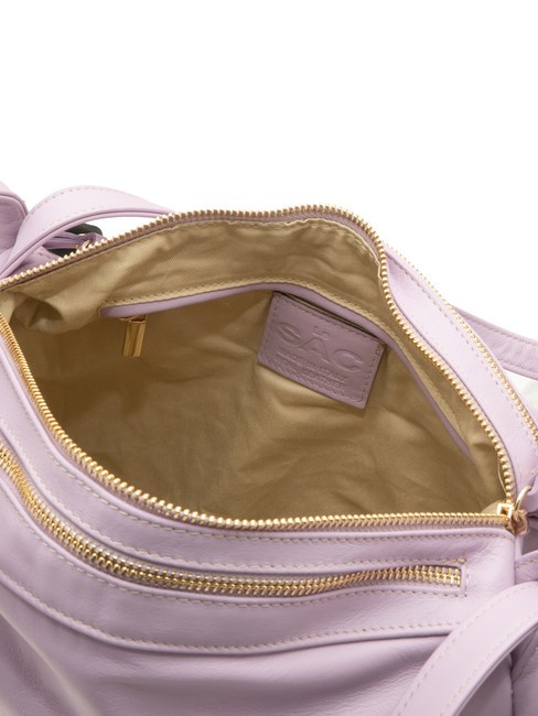 TRIO Sac à dos en cuir nappa lilas - Sacs pour Femme
